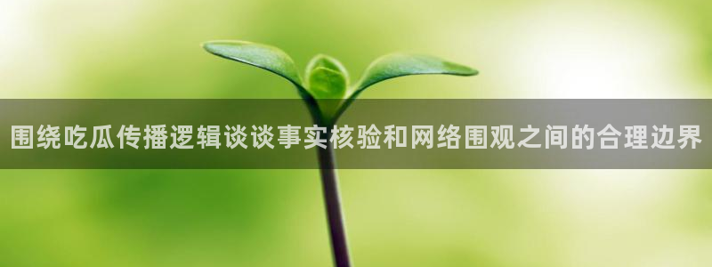 51吃瓜网站入口：围绕吃瓜传播逻辑谈谈事实核验和网络围观之间的合理边界